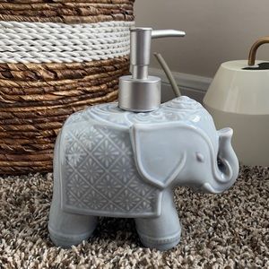 Gray elephant soap dispenser. Brand new.